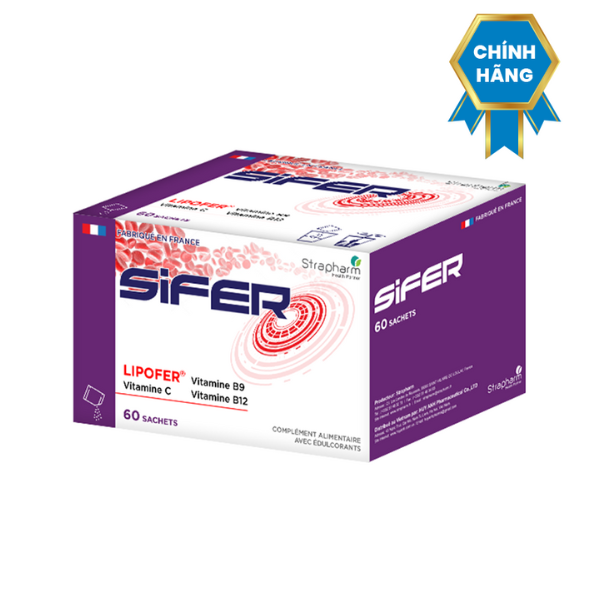 Viên uống Sifer - Hỗ trợ bổ sung sắt dễ hấp thụ cho bà bầu, hộp 30 gói