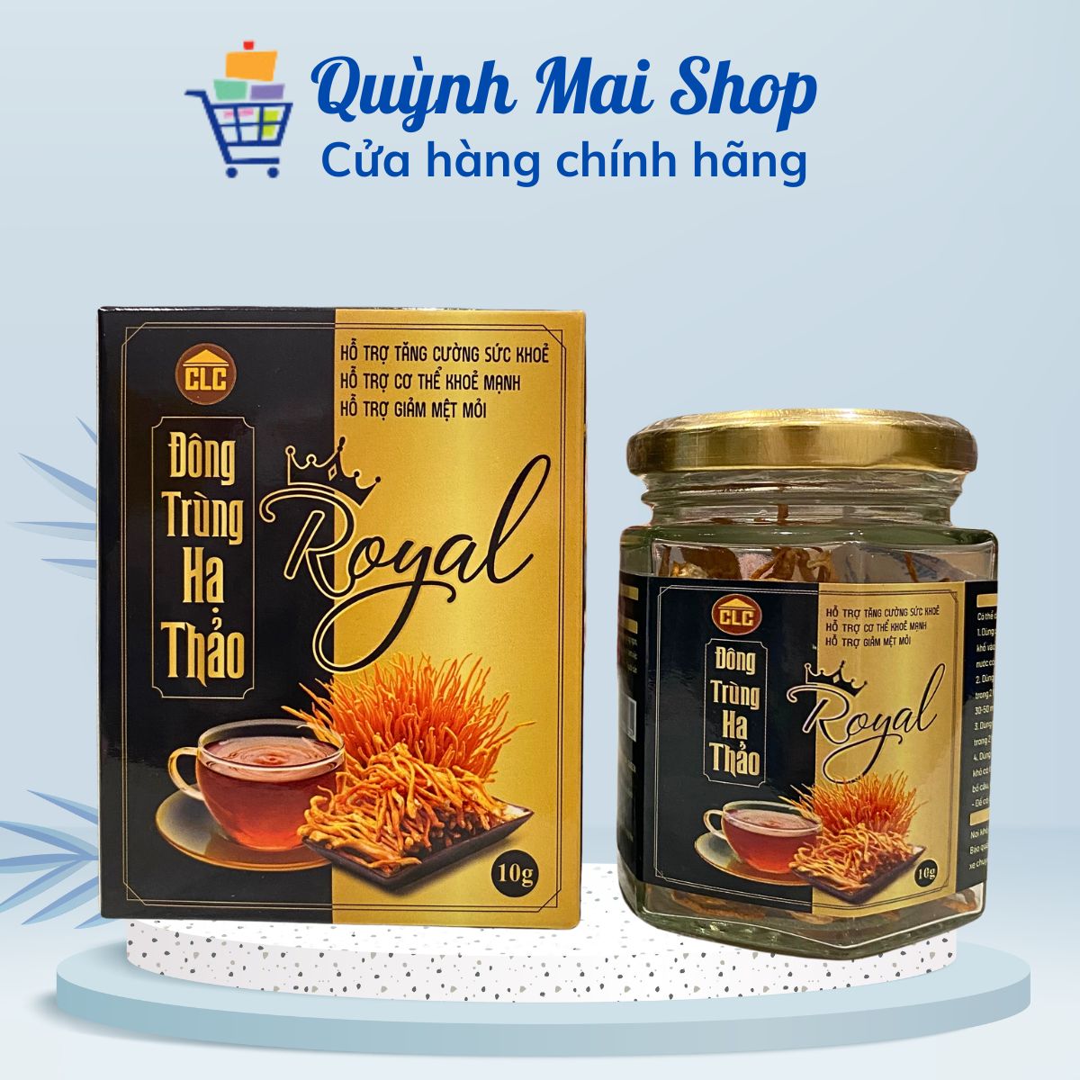 Đông Trùng Hạ Thảo Royal hỗ trợ tăng cường sức khỏe, giảm mệt mỏi, tăng cường sức đề kháng - Hộp 10g