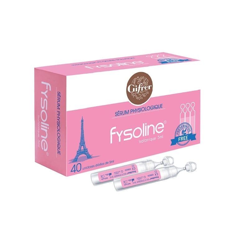  Nước muối sinh lý Fysoline Isotonic làm sạch mắt, mũi - Hộp 40 ống