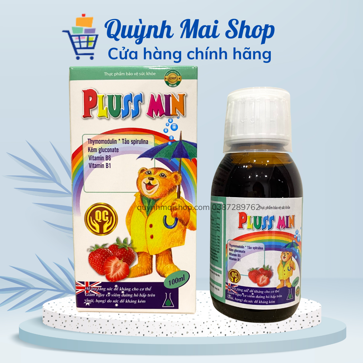Siro Plus Min - Lọ 100ml hỗ trợ tăng cường miễn dịch, tăng sức đề kháng, hỗ trợ tiêu hóa, tăng cường hấp thu và chuyển hóa dinh dưỡng giúp trẻ ăn ngon